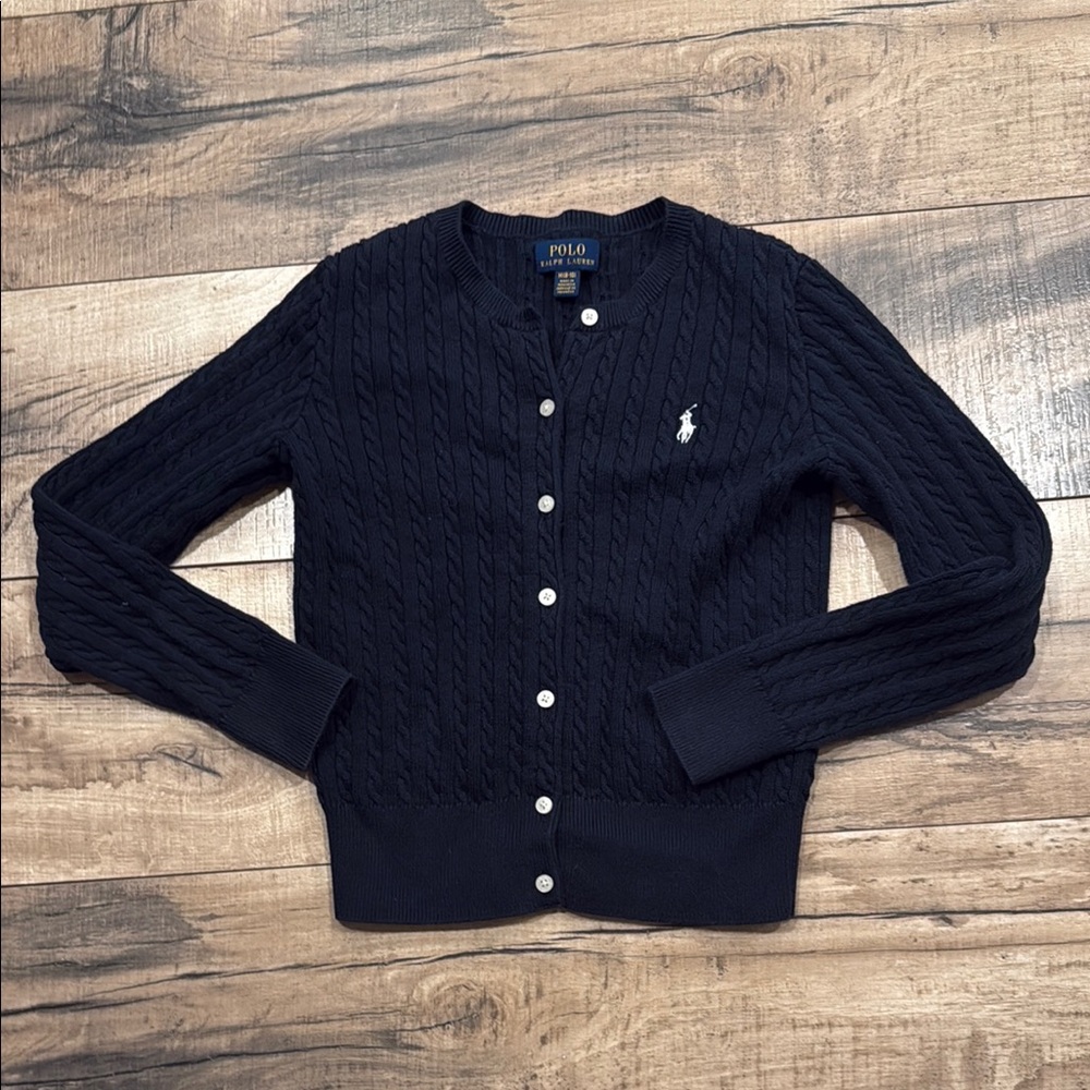 Polo Ralph Lauren Navy Cable Knit Cardigan